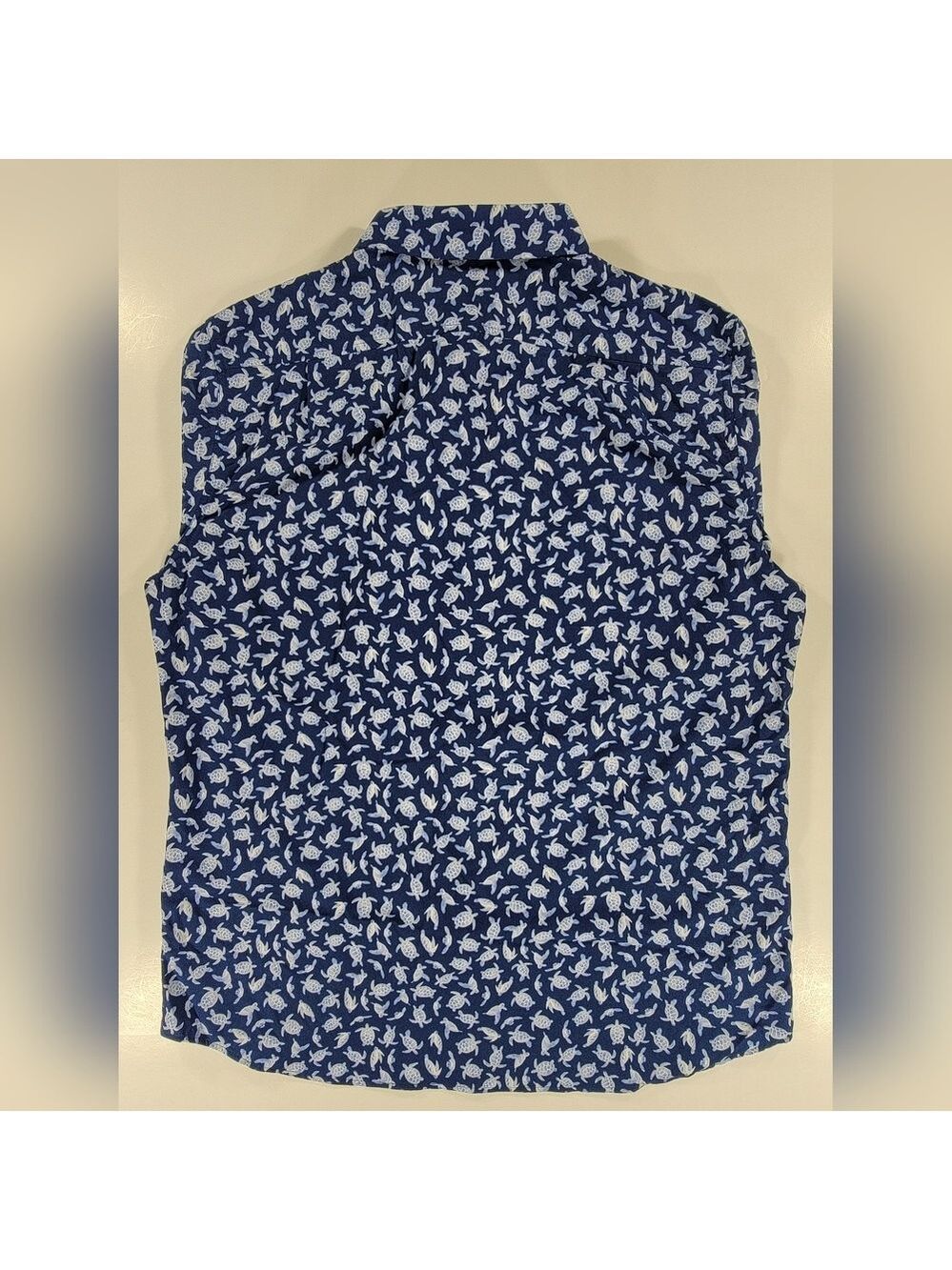 Southern Tide Intercoastal Short Sleeve Button Shirt Mens Medium Blue Turtle - Picture 9 of 9